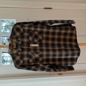 Wrangler Slim Untuck Fit Stretch Plaid Western Shirt